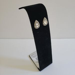 Women's Gold Plated Rhinestone Stud Earrings